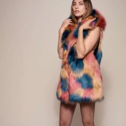 SpiritHoods LLC DAY TIME STYLE American Swallow Hooded Faux Fur Vest | Women's 10 SpiritHoods LLC DAY TIME STYLE American Swallow Hooded Faux Fur Vest | Women's