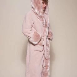 SpiritHoods LLC Rose Quartz Wolf Luxe Classic Faux Fur Robe | Men's