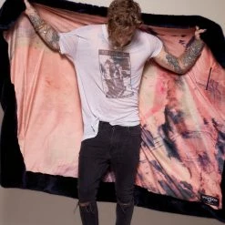 SpiritHoods LLC CUDDLE TIME Indigo Wolf Luxe Faux Fur Collector Edition Throw