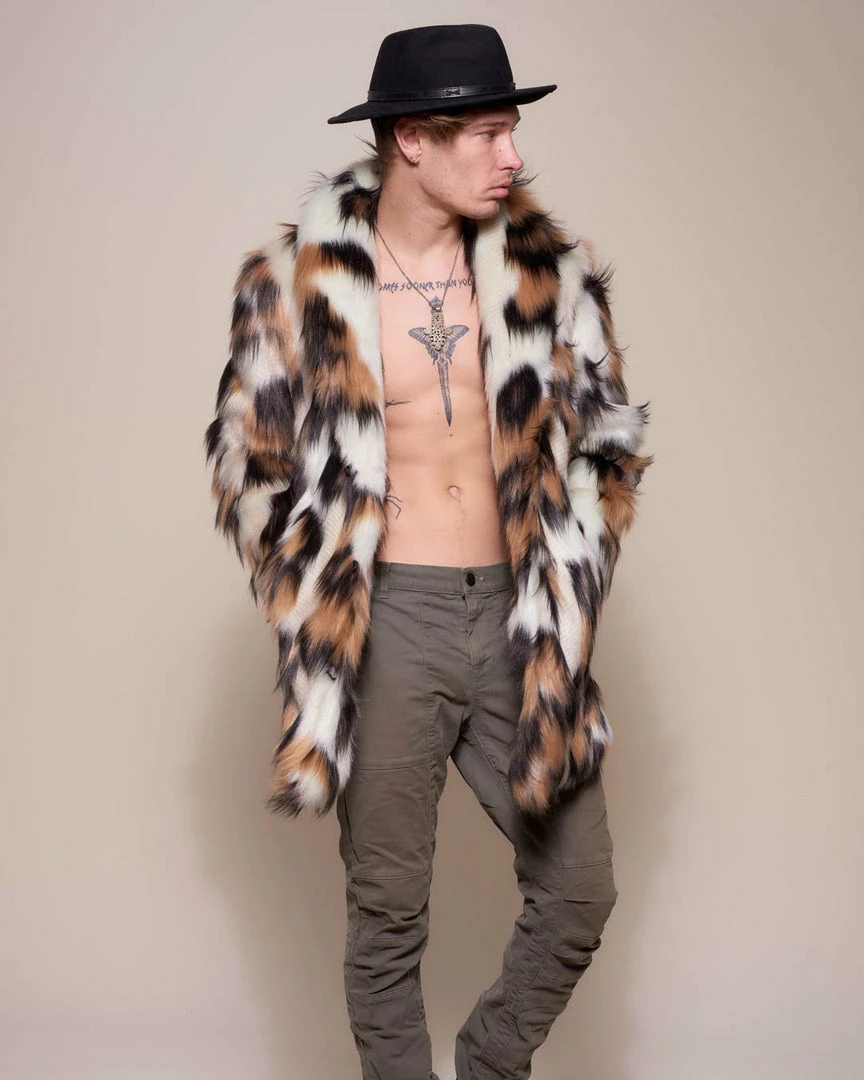 SpiritHoods LLC NIGHT TIME STYLE Manx Cat Collared Faux Fur Coat | Men's 3 SpiritHoods LLC NIGHT TIME STYLE Manx Cat Collared Faux Fur Coat | Men's