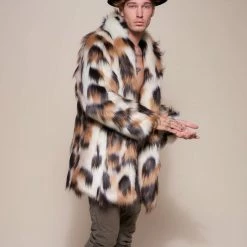 SpiritHoods LLC NIGHT TIME STYLE Manx Cat Collared Faux Fur Coat | Men's 10 SpiritHoods LLC NIGHT TIME STYLE Manx Cat Collared Faux Fur Coat | Men's