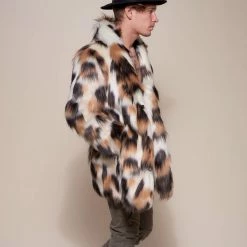 SpiritHoods LLC NIGHT TIME STYLE Manx Cat Collared Faux Fur Coat | Men's 13 SpiritHoods LLC NIGHT TIME STYLE Manx Cat Collared Faux Fur Coat | Men's