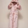 SpiritHoods LLC Rose Quartz Wolf Luxe Classic Faux Fur Robe | Men's