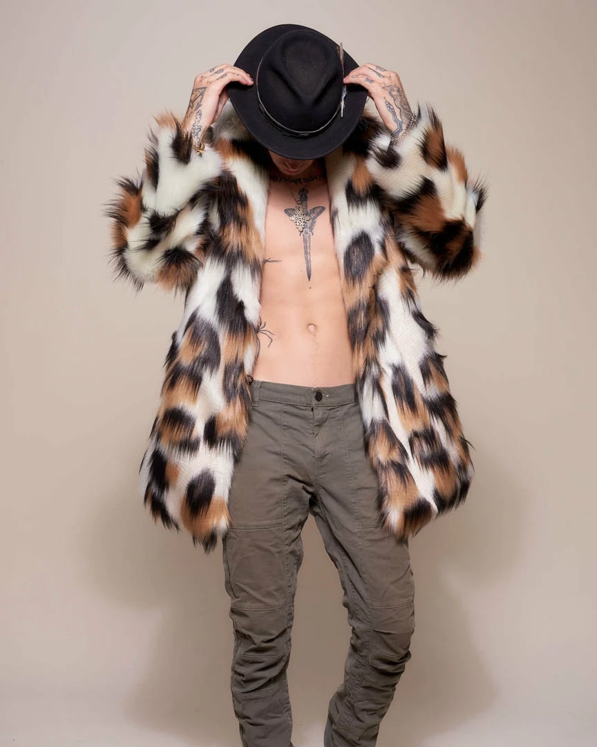 SpiritHoods LLC NIGHT TIME STYLE Manx Cat Collared Faux Fur Coat | Men's 5 SpiritHoods LLC NIGHT TIME STYLE Manx Cat Collared Faux Fur Coat | Men's
