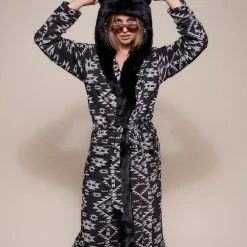 SpiritHoods LLC NIGHT TIME STYLE Santa Fe Wolf Classic Faux Fur Style Robe | Women's 15 SpiritHoods LLC NIGHT TIME STYLE Santa Fe Wolf Classic Faux Fur Style Robe | Women's