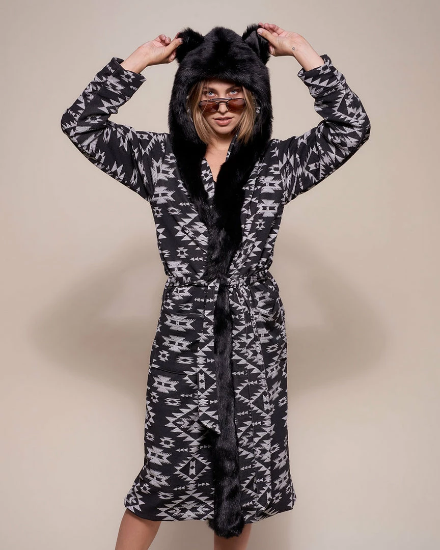 SpiritHoods LLC NIGHT TIME STYLE Santa Fe Wolf Classic Faux Fur Style Robe | Women's 7 SpiritHoods LLC NIGHT TIME STYLE Santa Fe Wolf Classic Faux Fur Style Robe | Women's