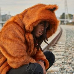 SpiritHoods LLC VIBRANT COLORS Artist Edition VAMP Wolf Faux Fur Coat | Men's 16 SpiritHoods LLC VIBRANT COLORS Artist Edition VAMP Wolf Faux Fur Coat | Men's