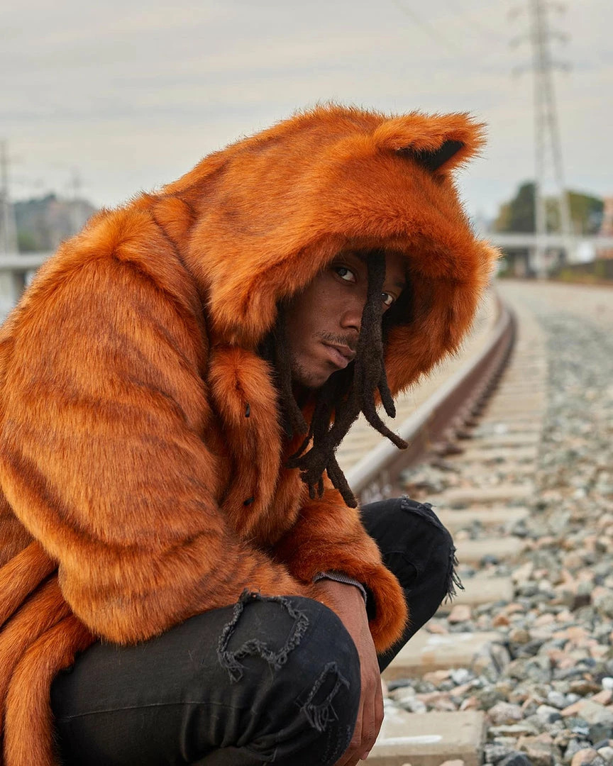 SpiritHoods LLC VIBRANT COLORS Artist Edition VAMP Wolf Faux Fur Coat | Men's 8 SpiritHoods LLC VIBRANT COLORS Artist Edition VAMP Wolf Faux Fur Coat | Men's