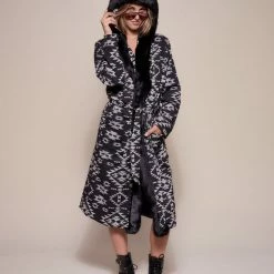 SpiritHoods LLC NIGHT TIME STYLE Santa Fe Wolf Classic Faux Fur Style Robe | Women's 13 SpiritHoods LLC NIGHT TIME STYLE Santa Fe Wolf Classic Faux Fur Style Robe | Women's