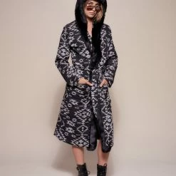 SpiritHoods LLC NIGHT TIME STYLE Santa Fe Wolf Classic Faux Fur Style Robe | Women's 16 SpiritHoods LLC NIGHT TIME STYLE Santa Fe Wolf Classic Faux Fur Style Robe | Women's