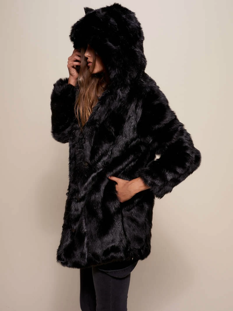 SpiritHoods LLC Black Panther Classic Faux Fur Coat | Women's 9 SpiritHoods LLC Black Panther Classic Faux Fur Coat | Women's