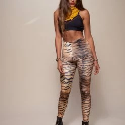 SpiritHoods LLC Tiger Velvet Leggings | Women's