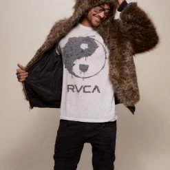 SpiritHoods LLC FESTIVAL SALE Savannah Cat Classic Faux Fur Bomber Jacket | Men's 11 SpiritHoods LLC FESTIVAL SALE Savannah Cat Classic Faux Fur Bomber Jacket | Men's