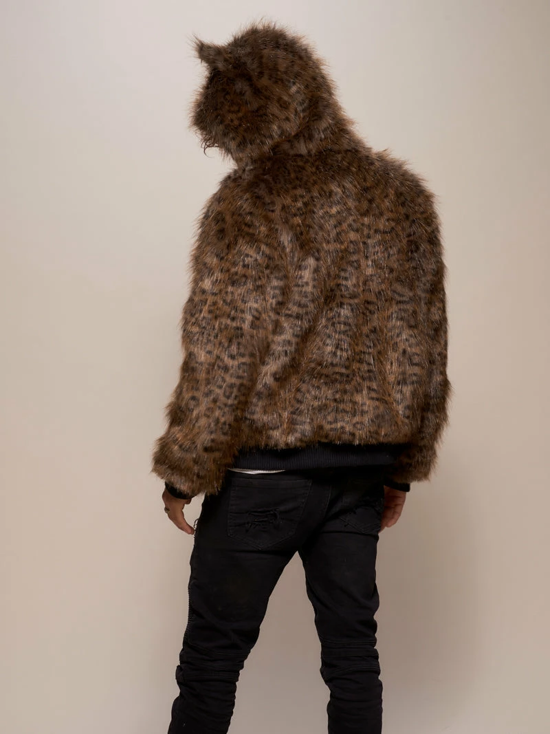 SpiritHoods LLC FESTIVAL SALE Savannah Cat Classic Faux Fur Bomber Jacket | Men's 3 SpiritHoods LLC FESTIVAL SALE Savannah Cat Classic Faux Fur Bomber Jacket | Men's