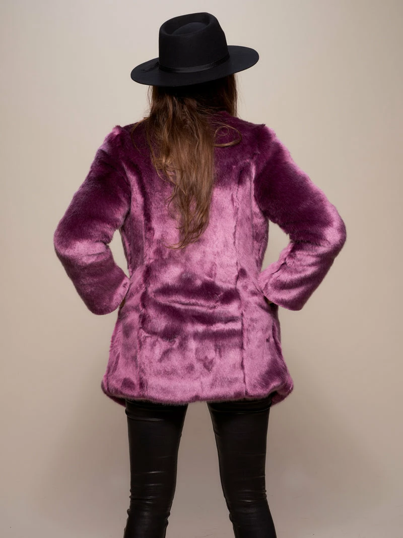 SpiritHoods LLC Lavender Wolf V-Neck Luxe Faux Fur Coat | Women's 7 SpiritHoods LLC Lavender Wolf V-Neck Luxe Faux Fur Coat | Women's