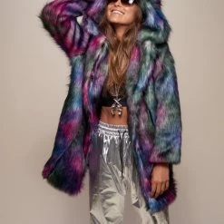 SpiritHoods LLC Classic Disco Wolf Faux Fur Coat