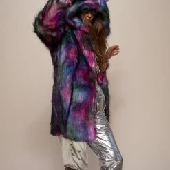 SpiritHoods LLC Classic Disco Wolf Faux Fur Coat