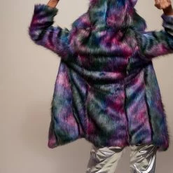 SpiritHoods LLC Classic Disco Wolf Faux Fur Coat
