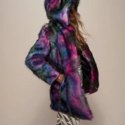SpiritHoods LLC Classic Disco Wolf Faux Fur Coat