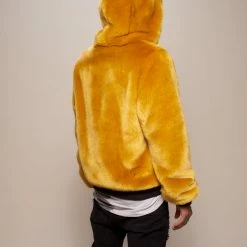 SpiritHoods LLC COLORFUL PARTY ANIMALS Golden Wolf Luxe Classic Bomber Jacket | Men's