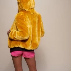 SpiritHoods LLC Golden Wolf Luxe Classic Bomber Jacket | Women's