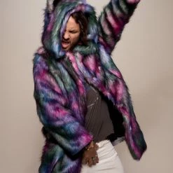 SpiritHoods LLC Classic Disco Wolf Faux Fur Coat