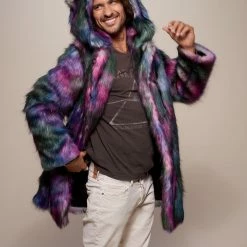 SpiritHoods LLC Classic Disco Wolf Faux Fur Coat