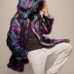 SpiritHoods LLC Classic Disco Wolf Faux Fur Coat