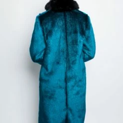 SpiritHoods LLC Royal Wolf Luxe Calf Length Faux Fur Coat | Women's NIGHT TIME STYLE