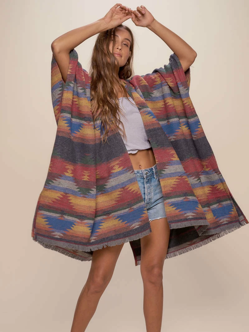 SpiritHoods LLC Dire Wolf Fabric Poncho | Women's 3 SpiritHoods LLC Dire Wolf Fabric Poncho | Women's