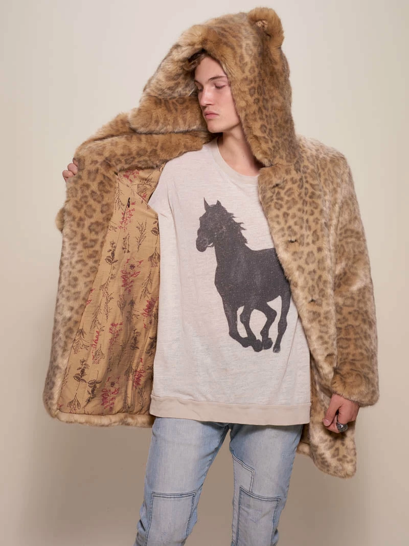 SpiritHoods NIGHT TIME STYLE African Golden Cat Luxe Classic Faux Fur Coat | Men's 7 SpiritHoods NIGHT TIME STYLE African Golden Cat Luxe Classic Faux Fur Coat | Men's