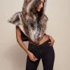 SpiritHoods LLC Red Tail Hawk Faux Fur Shawl | Women's