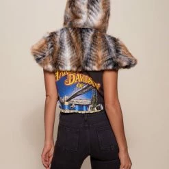 SpiritHoods LLC Red Tail Hawk Faux Fur Shawl | Women's