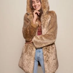 SpiritHoods African Golden Cat Luxe Classic Faux Fur Coat | Women's NIGHT TIME STYLE