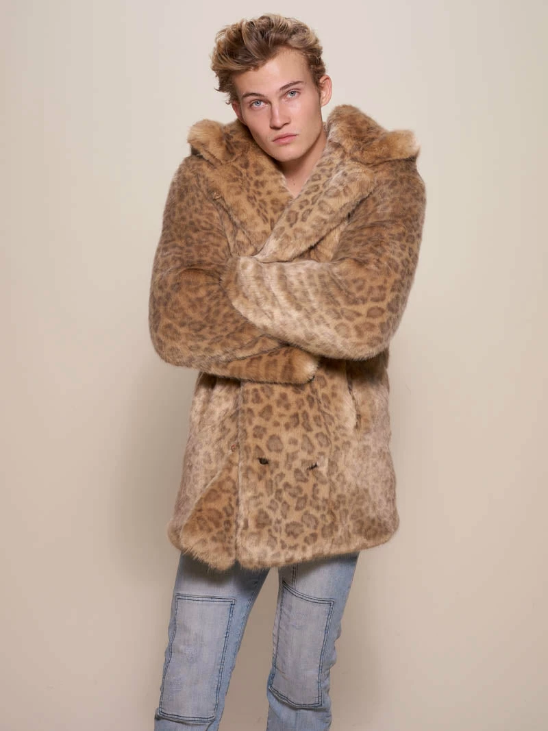 SpiritHoods NIGHT TIME STYLE African Golden Cat Luxe Classic Faux Fur Coat | Men's 5 SpiritHoods NIGHT TIME STYLE African Golden Cat Luxe Classic Faux Fur Coat | Men's
