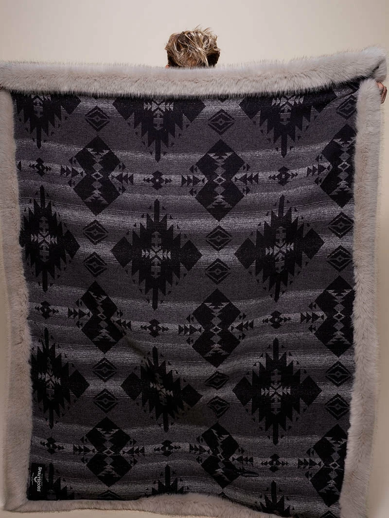 SpiritHoods LLC CUDDLE TIME Arctic Wolf Faux Fur Throw 6 SpiritHoods LLC CUDDLE TIME Arctic Wolf Faux Fur Throw