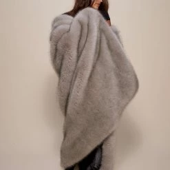 SpiritHoods LLC CUDDLE TIME Arctic Wolf Faux Fur Throw 14 SpiritHoods LLC CUDDLE TIME Arctic Wolf Faux Fur Throw
