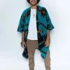 SpiritHoods LLC MENS Grey Wolf Fabric Poncho | Men's