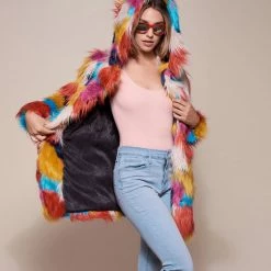 SpiritHoods LLC Butterfly Hooded Faux Fur Coat | Women's 14 SpiritHoods LLC Butterfly Hooded Faux Fur Coat | Women's
