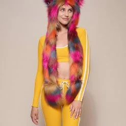SpiritHoods LLC Calico Leopard Collector Edition Faux Fur Hood