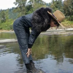 SpiritHoods LLC FESTIVAL Black Panther Velvet Classic Faux Fur Animal Onesie | Women's