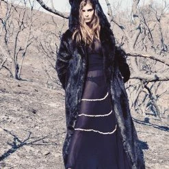 SpiritHoods LLC Black Panther Classic Faux Fur Long Coat | Women's BACK-IN-STOCK