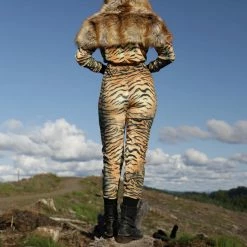 SpiritHoods LLC COLORFUL PARTY ANIMALS Liger Velvet Classic Faux Fur Animal Onesie | Women's