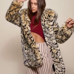 SpiritHoods LLC Classic Ocelot Luxe Faux Fur SpiritHood Coat