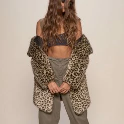 SpiritHoods LLC Forest Leopard Luxe Classic Faux Fur Coat | Women's 13 SpiritHoods LLC Forest Leopard Luxe Classic Faux Fur Coat | Women's