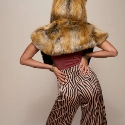 SpiritHoods LLC DAY TIME STYLE Red Wolf Faux Fur Shawl 13 SpiritHoods LLC DAY TIME STYLE Red Wolf Faux Fur Shawl