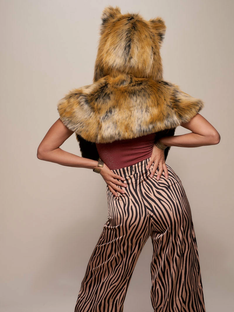 SpiritHoods LLC DAY TIME STYLE Red Wolf Faux Fur Shawl 6 SpiritHoods LLC DAY TIME STYLE Red Wolf Faux Fur Shawl