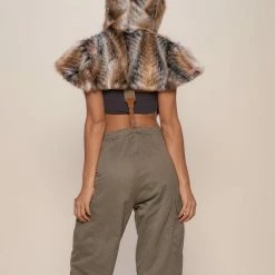 SpiritHoods LLC Red Tail Hawk Faux Fur Shawl | Women's