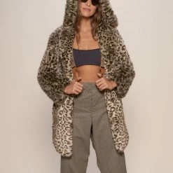 SpiritHoods LLC Forest Leopard Luxe Classic Faux Fur Coat | Women's 12 SpiritHoods LLC Forest Leopard Luxe Classic Faux Fur Coat | Women's