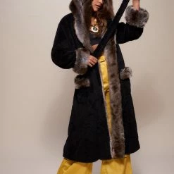 SpiritHoods LLC Grey Wolf Classic Faux Fur Robe | Women's CUDDLE TIME